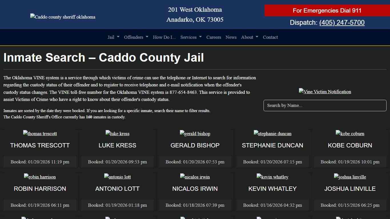 Inmate Search | Caddo County Sheriff's Office